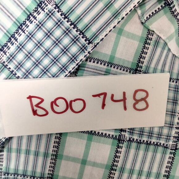 NWT Galaxy  Shirt Mens Small Blue Plaid Button Up Short Sleeve Casual Summer - Picture 11 of 11